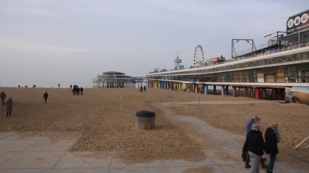 Pier Scheveningen Haya Países Bajos 2019 — Vídeos de Stock