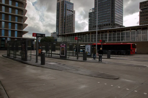 Arrêt Bus Gare Amstel Amsterdam Aux Pays Bas 2019 — Photo