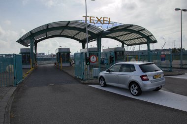 Den Helder 'den Texel Adaları' na giden feribota Hollanda 239-2019.