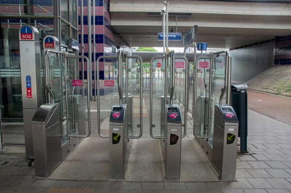 Check Check Out Subway Station Isolatorweg Amsterdam Netherlands 2020 Royalty Free Stock Photos