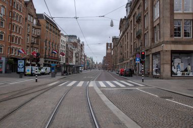 Amsterdam 'da Boş Damrak 18-3-2020