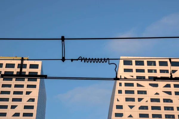 Elektriciteitslijnen Bij Het Treinstation Van Utrecht 2020 — Stockfoto