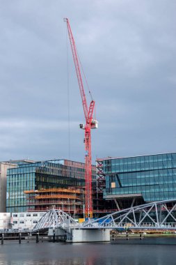 Crane Oosterdok Amsterdam 'da Hollanda 7-9-2020