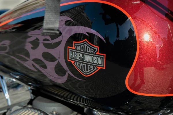 Close Harley Davidson Logo Amsterdã Países Baixos 2020 — Fotografia de Stock