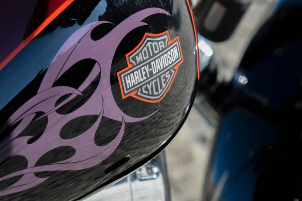 Primer Plano Logotipo Harley Davidson Ámsterdam 2020 —  Fotos de Stock