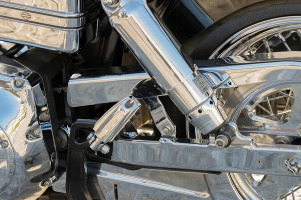 Close Harley Davidson Wheel Amsterdam Holanda 2020 — Fotografia de Stock