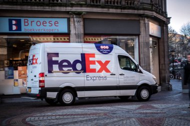 Fedex Ekspres Minibüs Utrecht, Hollanda 27-12-2019