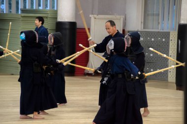 Osaka Japonya 'daki Shudokan binasındaki Genç Kendoka Eğitim Grubu 2-9-2016 Osaka Japonya' daki Shudoka binasındaki Genç Kendoka Eğitim Grubu 2-9-2016
