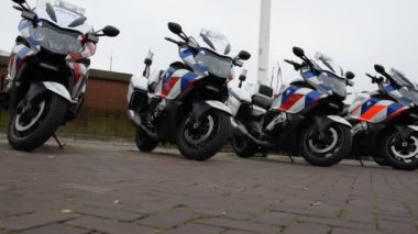Polis Motorları Amsterdam 'da Hollanda 2019