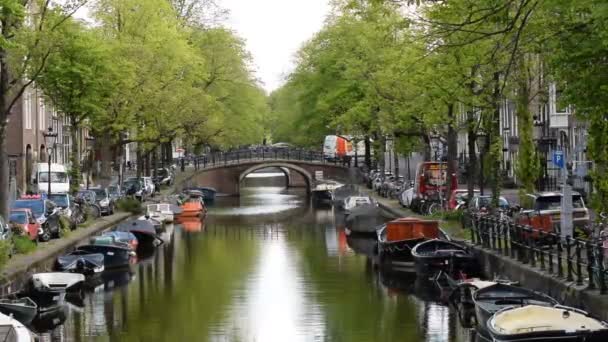 Post Trasmissione Dei Reguliersgracht Amsterdam Paesi Bassi 2019 — Video Stock