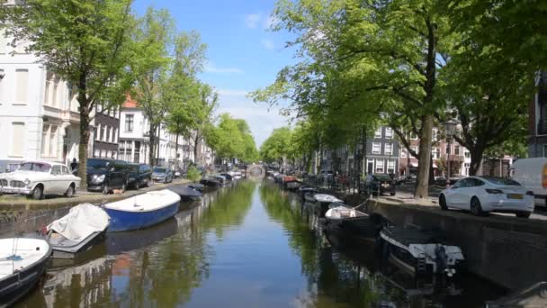 Amsterdam Daki Düzenli Kanal Mayıs 2020 — Stok video