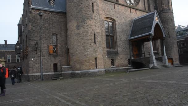 Ridderzaal Building Binnenhof Hague Netherlands 2019 — Stock Video