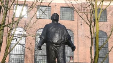 Amsterdam 'daki Dokwerker Heykeli Hollanda 2020