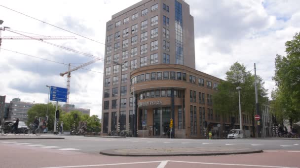 Sarphatti Plaza Gebäude Amsterdam Niederlande 2020 — Stockvideo