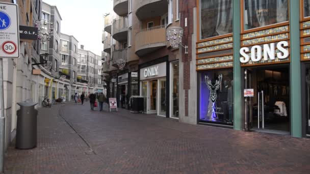 オストポート アムステルダムのショッピング地区 オランダ2019 — ストック動画