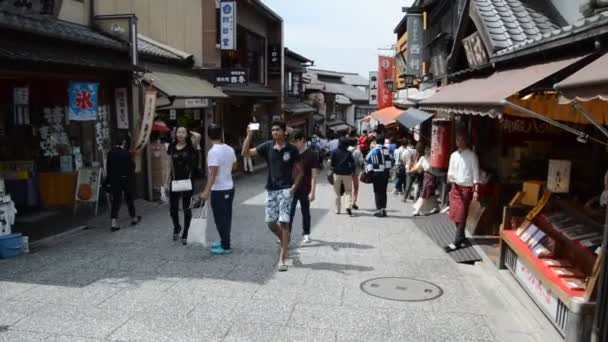 Tiendas Alrededor Del Templo Kiyomizudera Kyoto Japón 2015 — Vídeos de Stock