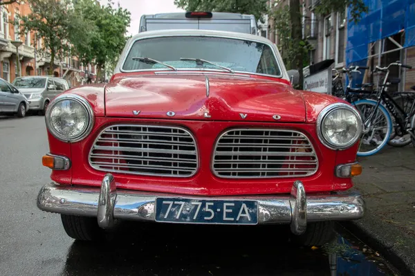 Gamla Vintage Volvo Car Amsterdam Nederländerna 2020 — Stockfoto