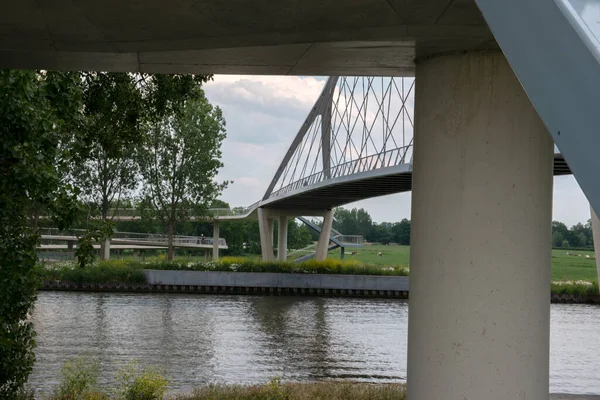 Abcoude Deki Liniebrug Bir Parçası Hollanda 2020 — Stok fotoğraf