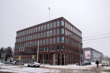 Amsterdam 'da Kar Altında Polis Karakolu 8-2-2021