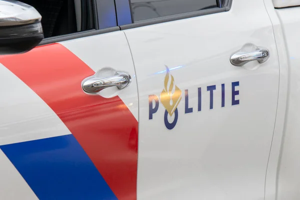 Police Logo Car Amsterdam Нідерланди 2020 — стокове фото