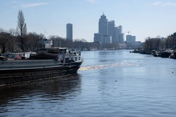 Res Nova Schiff Auf Der Amstel Bei Amsterdam Niederlande 2020 — Stockfoto