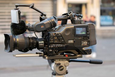 Amsterdam 'daki Side View Televizyon Kamerası Hollanda 4-5-2020