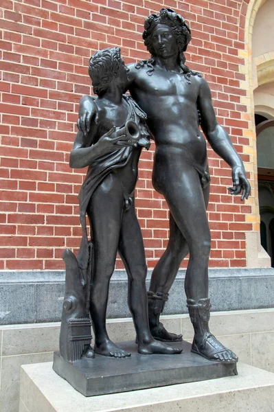 Статуя Бахус Ампелос Амстердаме Нидерланды 2018 — стоковое фото