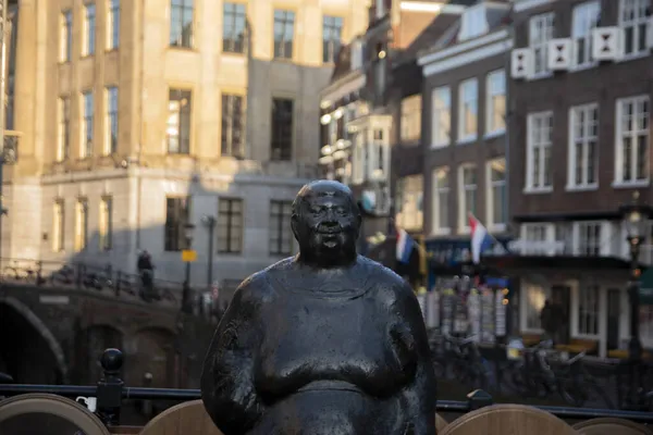 Statua Koopvrouw Utrechcie Holandia 2019 — Zdjęcie stockowe