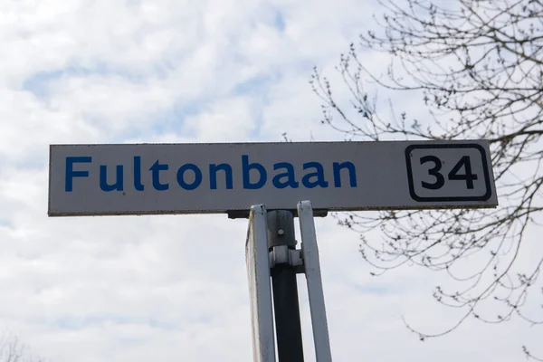 Utcai Felirat Fultonbaan Hollandiában Nieuwegein 2021 — Stock Fotó