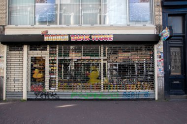 Amsterdam 'daki Lastik Ördek Mağazası Hollanda 25-3-2020
