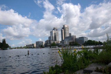 Amsterdam 'daki Park Somerlust Manzarası Hollanda 25-5-2020