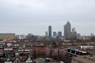 Amsterdam 'ın Doğusunda Görünüm Hollanda 18-1-2021