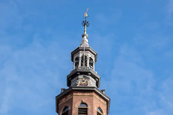 Εκκλησία Του Πύργου Muiderkerk Στο Άμστερνταμ Της Ολλανδίας 2021 — Φωτογραφία Αρχείου