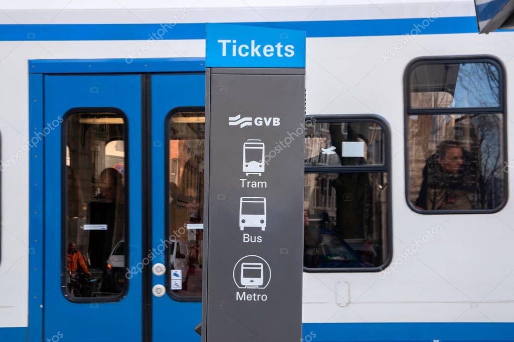 Ticket Vendingmachine At Amsterdam The Netherlands 4-3-2020