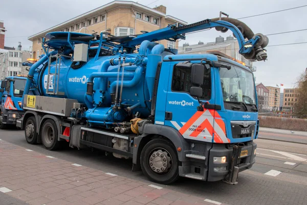 Waternet Company Truck Amsterdam Los Países Bajos 2021 — Foto de Stock