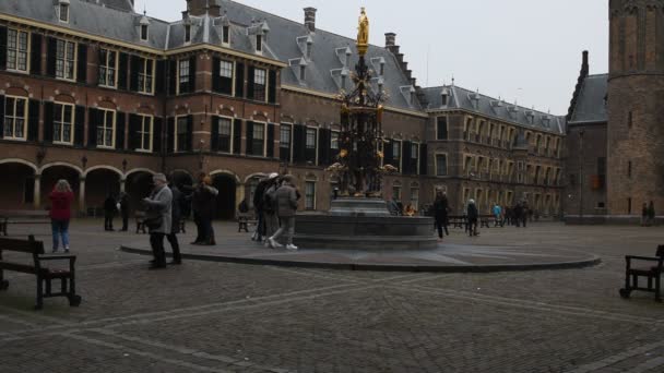 Binnenhof Building Den Haag Netherlands 2019 — Stock video