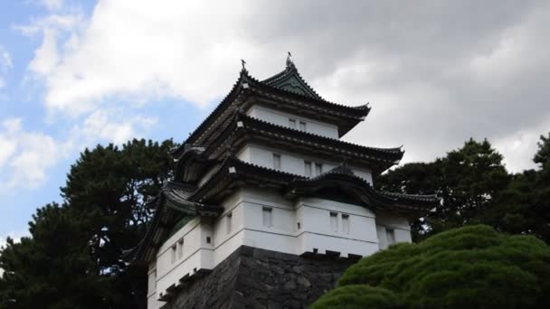 Turm Auf Dem Gelände Des Kaiserpalastes Tokio Japan 2016 — Stockvideo