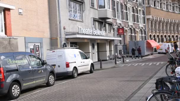 Bellevue Tiyatrosu Amsterdam Hollanda 2020 — Stok video