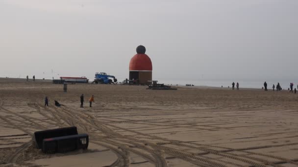 Plaża Scheveningen Haga Holandia 2019 — Wideo stockowe