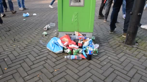 Śmieci Johan Cruijff Arena Amsterdam Holandia 2020 — Wideo stockowe