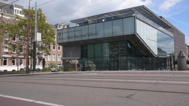 Uva Amsterdam Business School Amsterdam Nederländerna Maj 2020 — Stockvideo