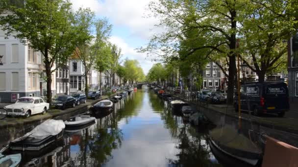 Amsterdam Daki Reguliersgracht Bakın Hollanda 2019 — Stok video