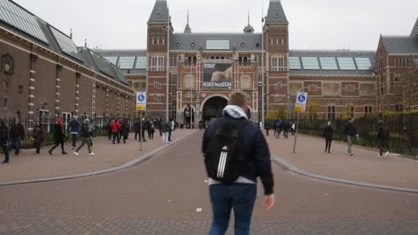 Vista Del Rijksmuseum Amsterdam Países Bajos 2019 — Vídeos de Stock