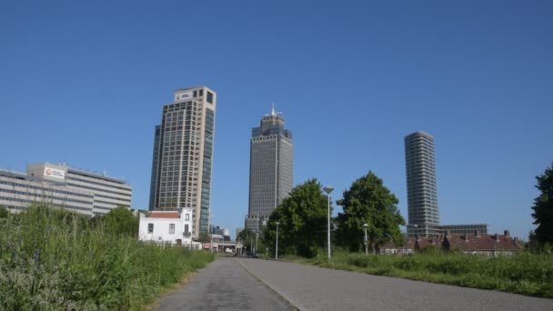 View Skyline Amstelplein Amsterdam Netherlands May 2020 — Stock Video