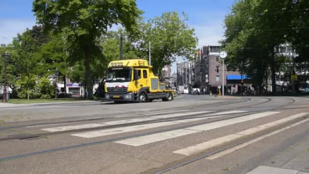 Widok Ulicę Utrechtsestraat Amsterdamie Holandia Maja 2020 — Wideo stockowe