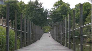 Frankendaelpark 'ta Yürüyen Köprü Amsterdam 15 Mayıs 2020