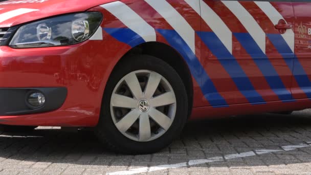 Ruota Auto Dei Vigili Del Fuoco Amsterdam Paesi Bassi 2020 — Video Stock