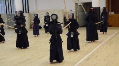 Genç Kendoka Shudokan Budocenter 'da Osaka Japonya 2016