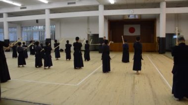 Genç Kendoka Shudokan Budocenter 'da Osaka Japonya 2016