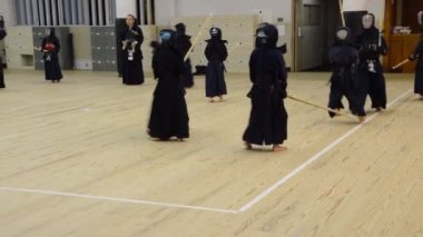 Genç Kendoka Shudokan Budocenter 'da Osaka Japonya 2016